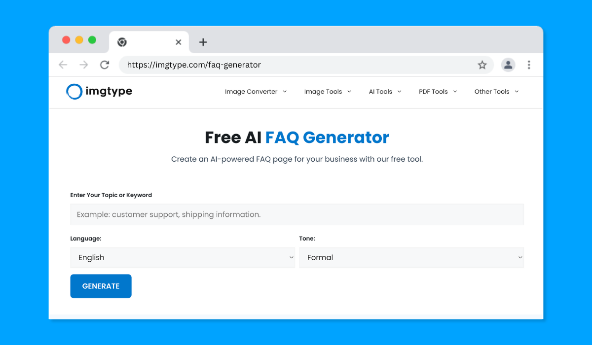 imgType - Free AI FAQ Generator